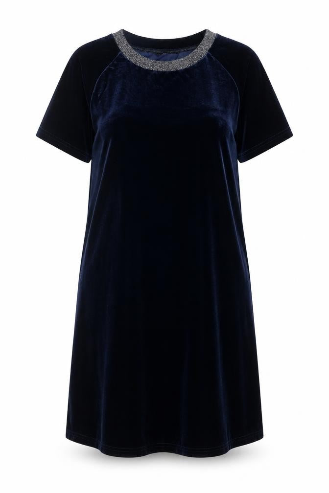 NEXT Womens Blue Polyester Shift Size 10 Crew Neck Pullover