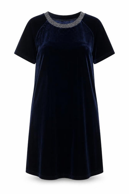Next Womens Blue Polyester Shift Size 10 Crew Neck Pullover