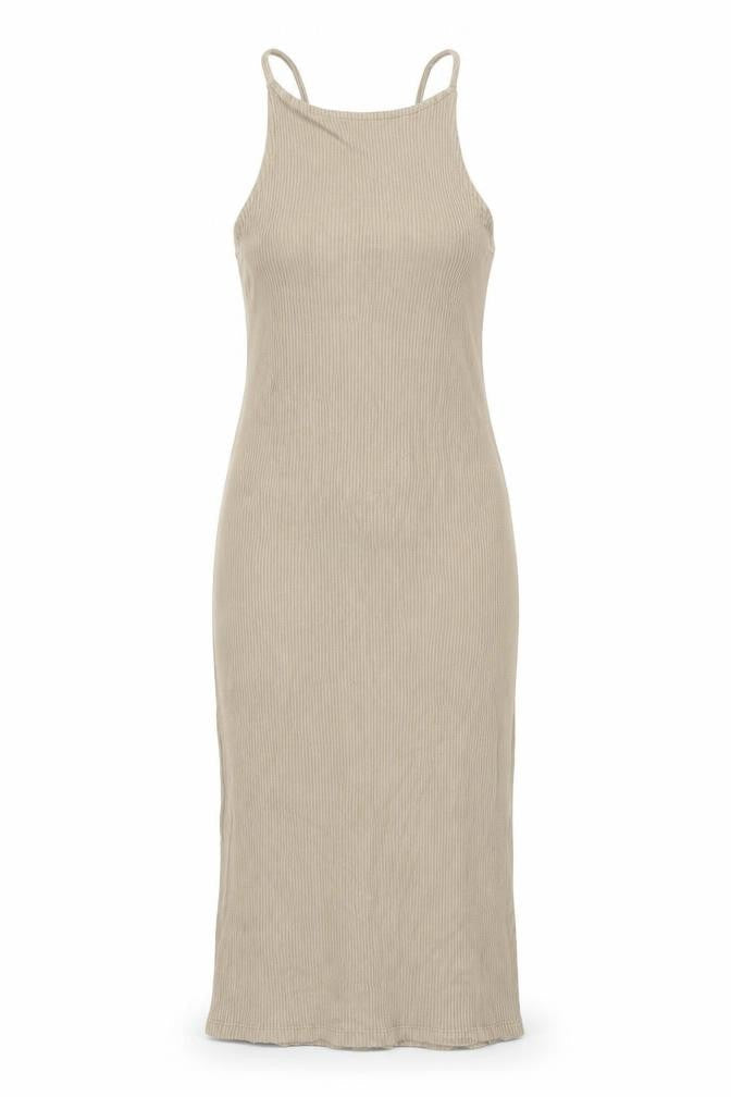 H&M Womens Brown Viscose Tank Dress Size XS Round Neck Tie - Open Back