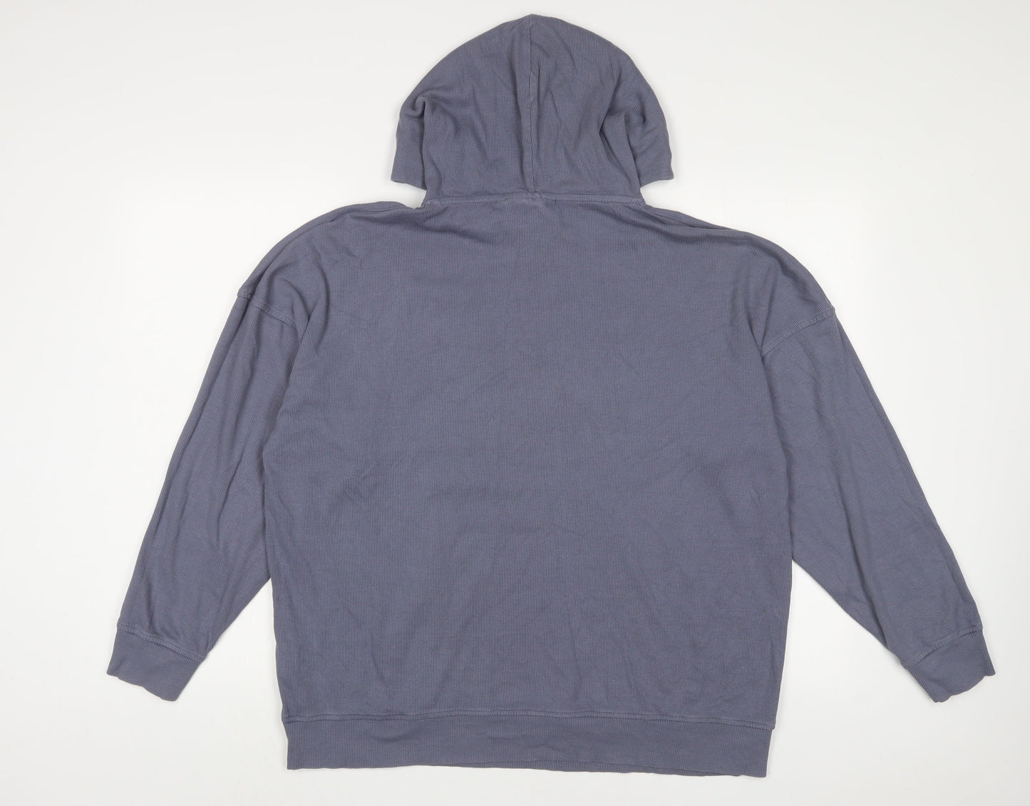 Coulture Womens Blue Cotton Pullover Hoodie Size S Pullover - Embroidered, Logo