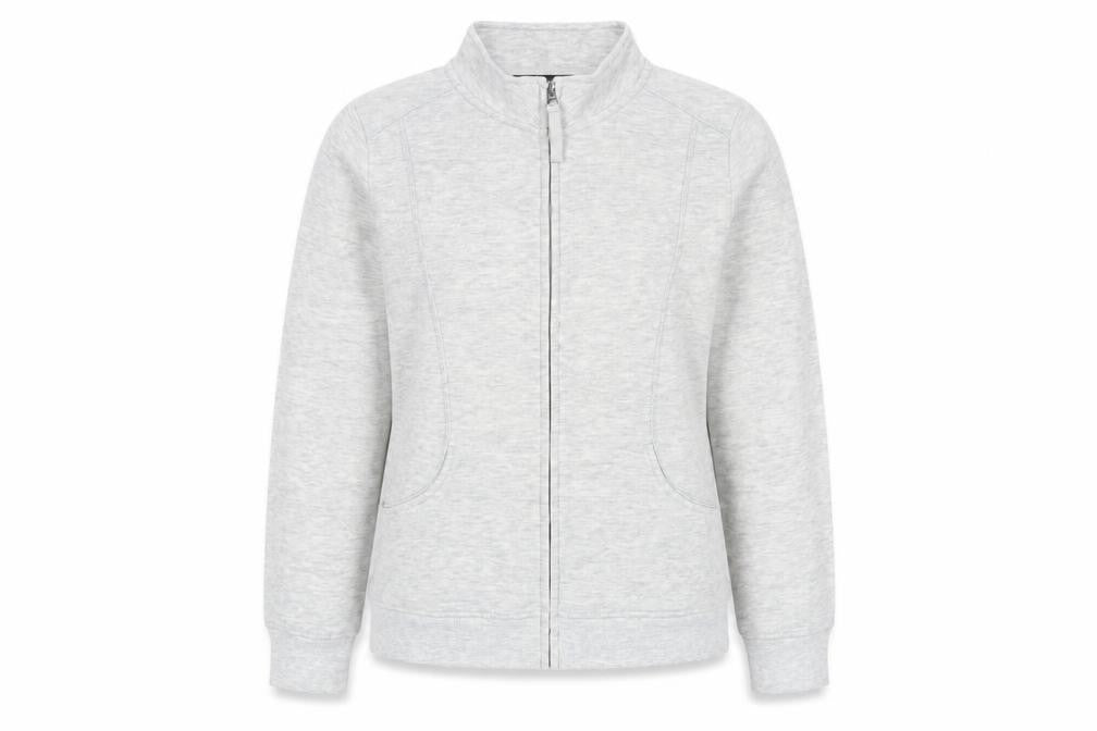 Bonmarché Womens Grey Cotton Full Zip Sweatshirt Size 12 Zip