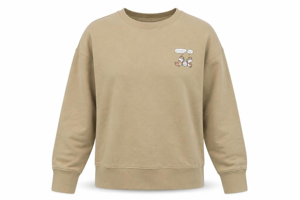 Disney Womens Brown Cotton Pullover Sweatshirt Size M Pullover