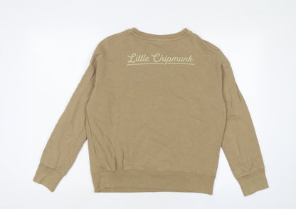 Disney Womens Brown Cotton Pullover Sweatshirt Size M Pullover