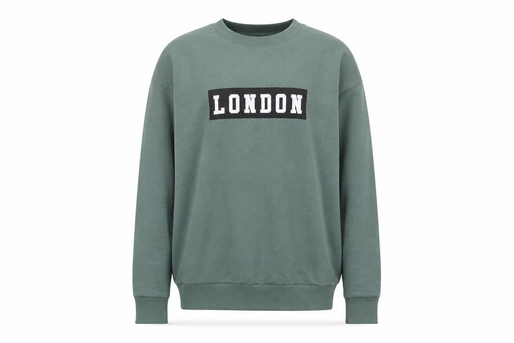 Pull&Bear Womens Green Cotton Pullover Sweatshirt Size S Pullover - London