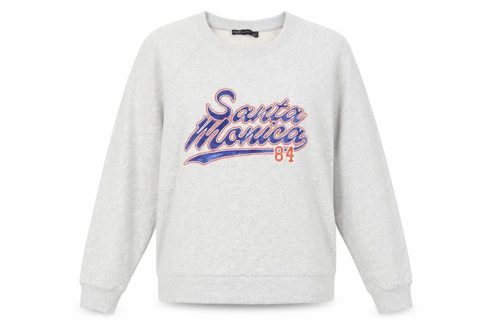 Marks & Spencer Womens Grey Cotton Pullover Sweatshirt Size M Pullover - Embroidered