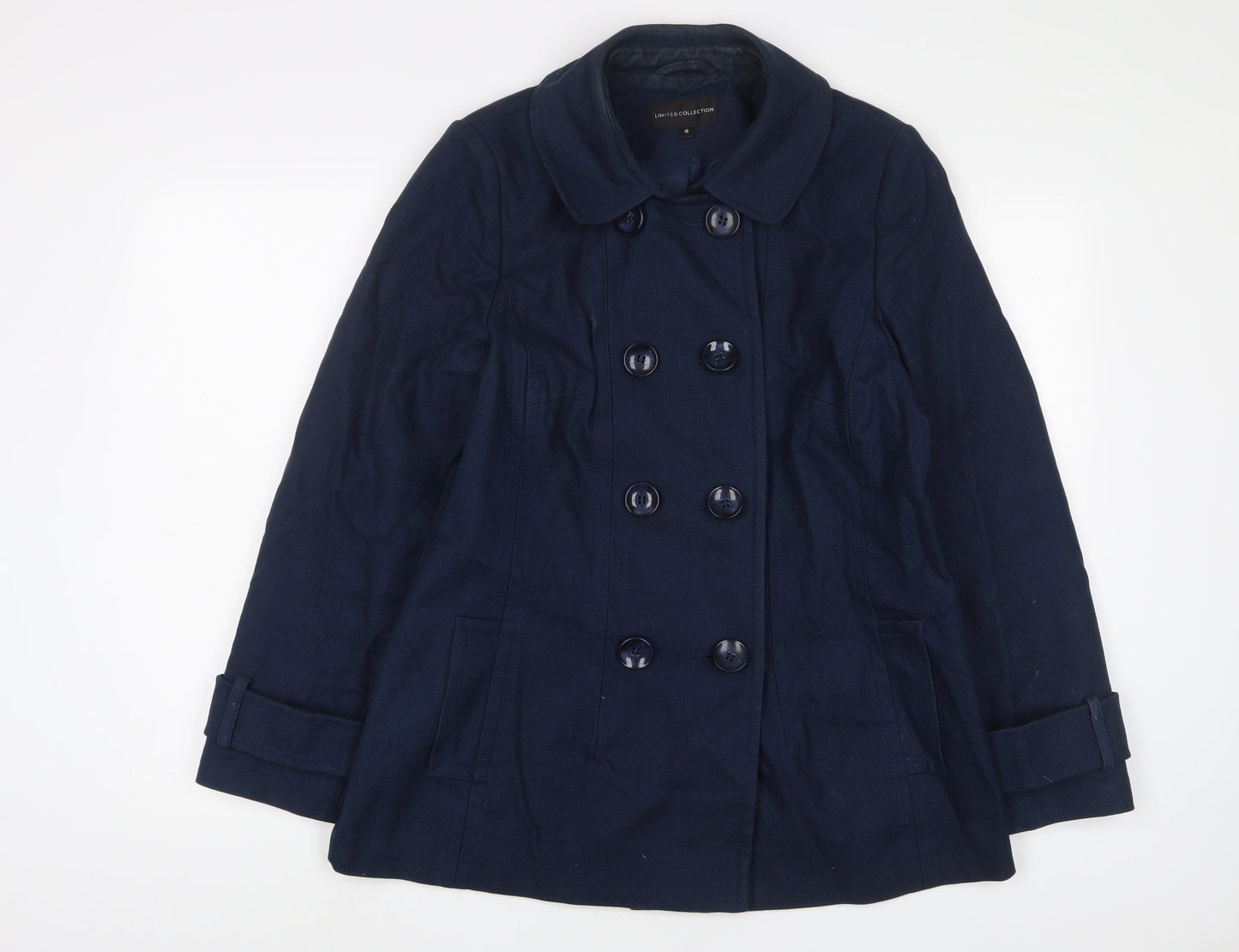 Limited Collection Womens Blue Jacket Size 16 Button
