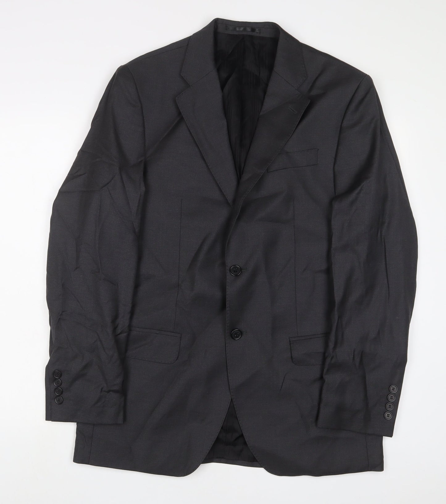Lanificio Mens Grey Wool Jacket Suit Jacket Size 38 Regular