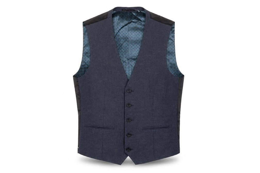 NEXT Mens Blue Polyester Jacket Suit Waistcoat Size 38 Regular