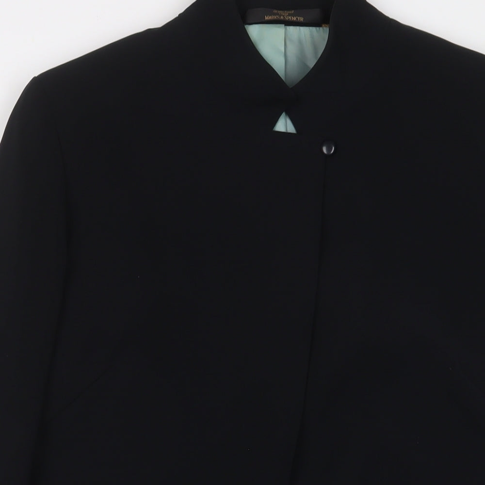 Marks and Spencer Womens Black Jacket Blazer Size 12 Button