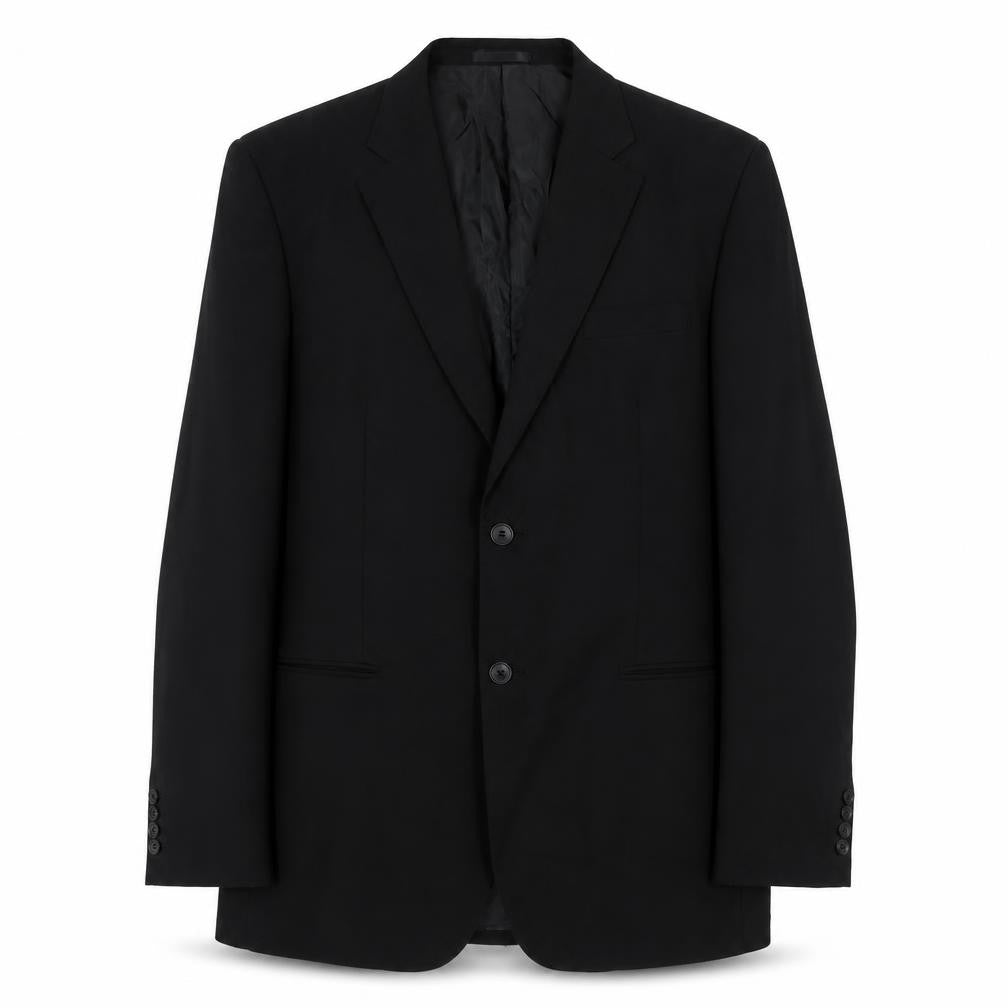 John Lewis Mens Black Wool Jacket Suit Jacket Size 40 Regular