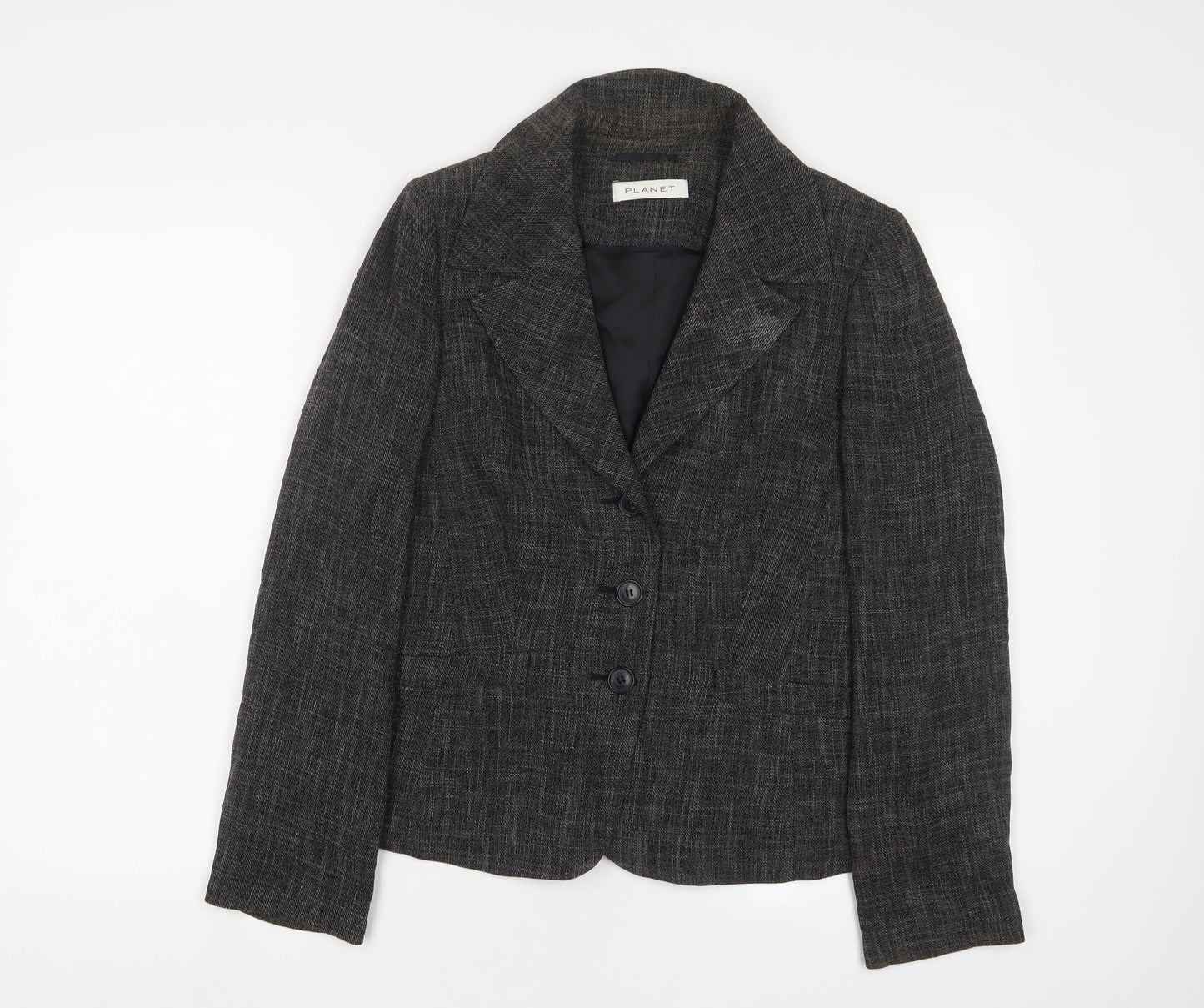 Planet Womens Grey Jacket Blazer Size 12 Button