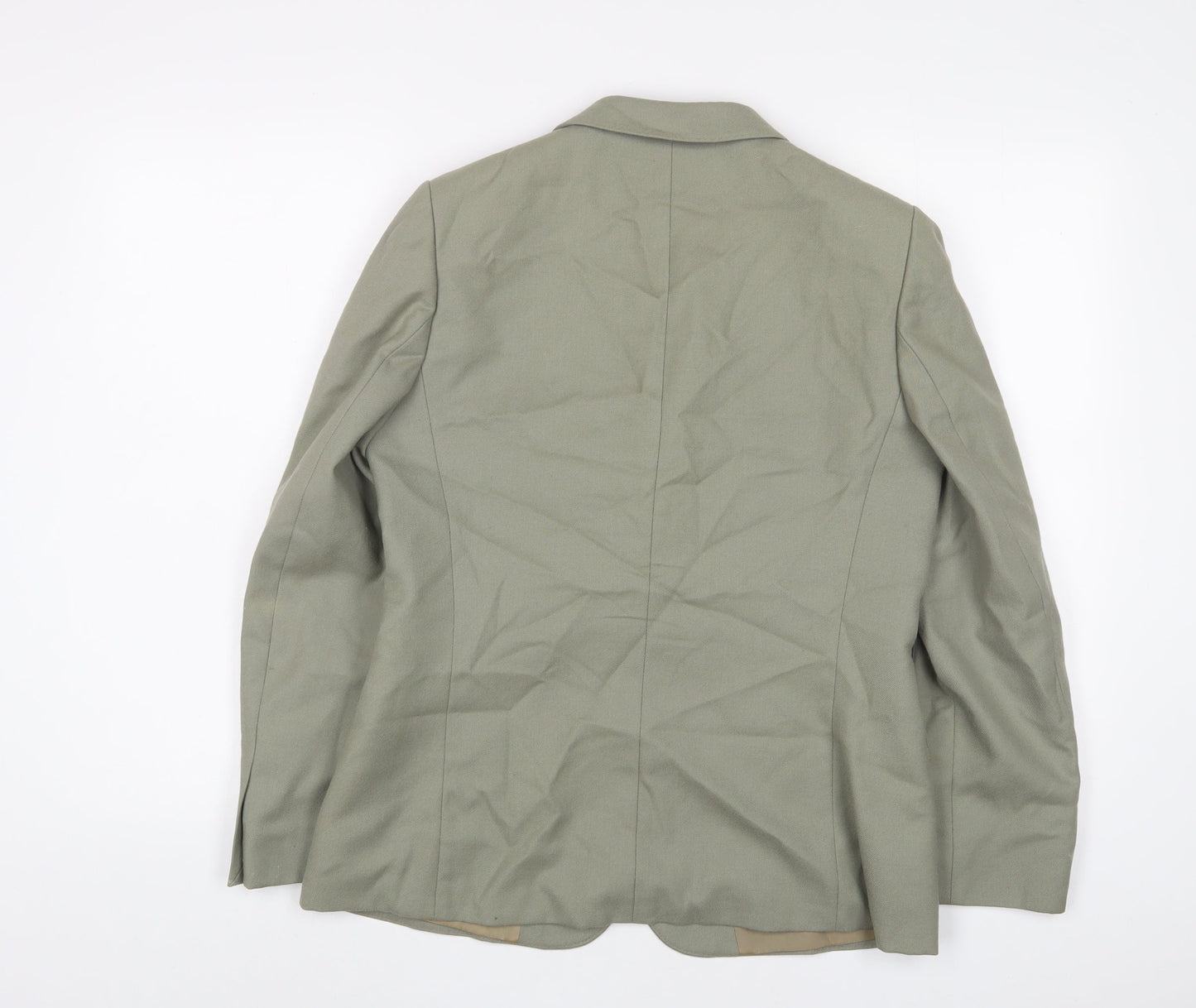 St Michael Womens Green Jacket Blazer Size 14 Button