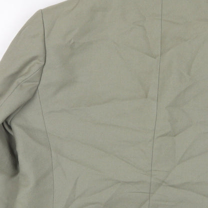 St Michael Womens Green Jacket Blazer Size 14 Button