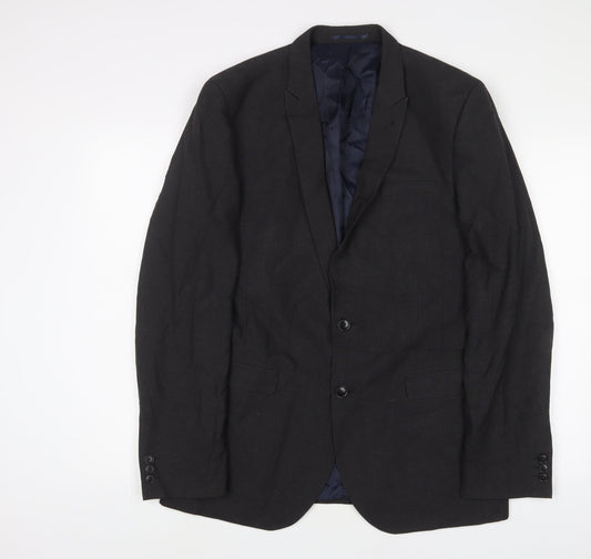 NEXT Mens Grey Polyester Jacket Suit Jacket Size 42 Regular
