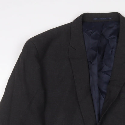 Next Mens Grey Polyester Jacket Suit Jacket Size 42 Regular