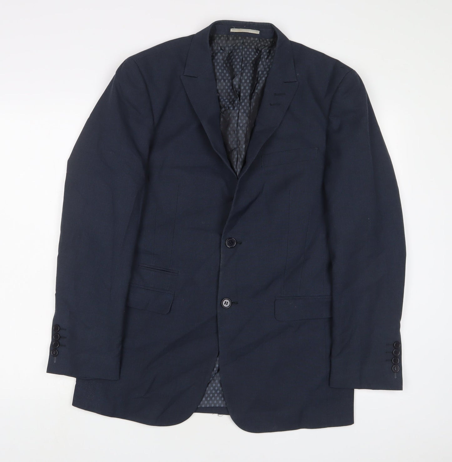 Skopes Mens Blue Polyester Jacket Suit Jacket Size 38 Regular