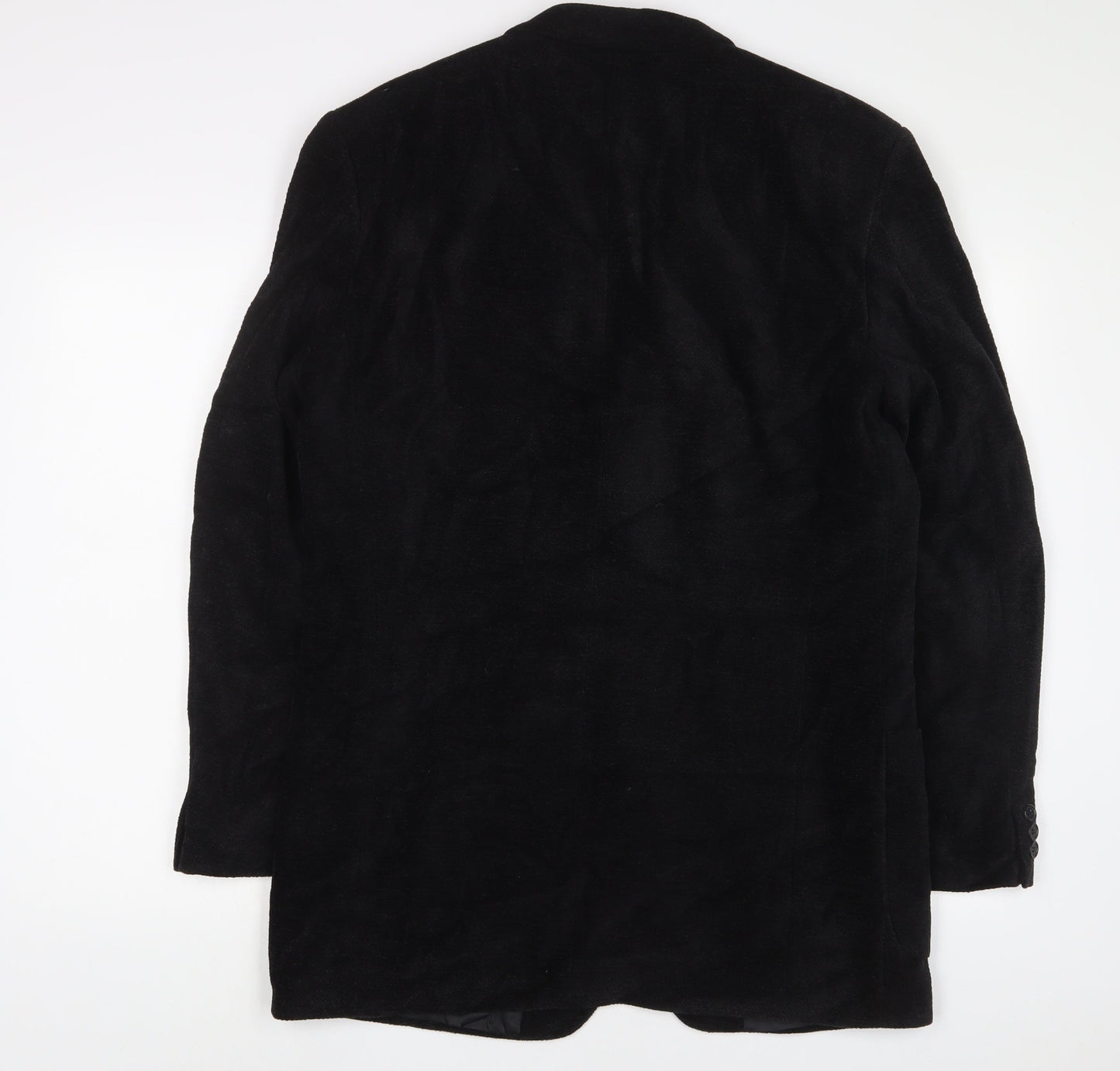 Marks and Spencer Mens Black Viscose Jacket Suit Jacket Size 40 Regular