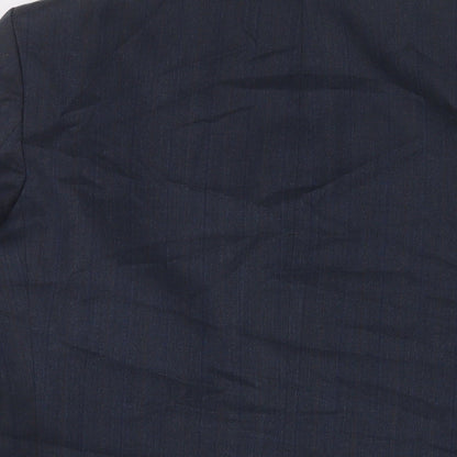 Brand and care label for C&A men’s blue wool jacket suit jacket, size 40, regular