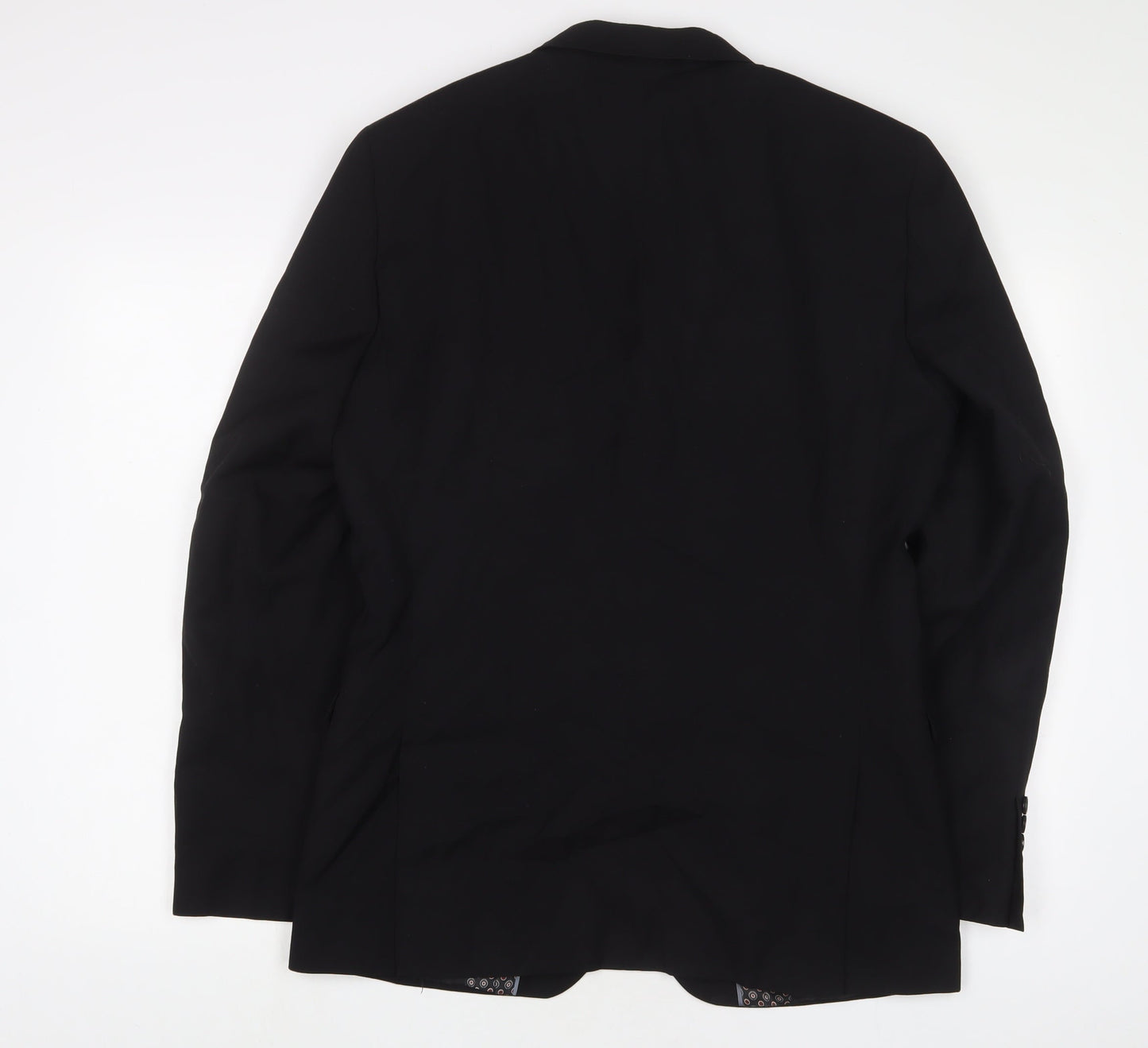 OneSixFive Mens Black Polyester Jacket Suit Jacket Size 40 Regular