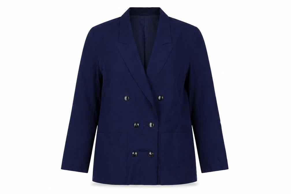 Slimma Womens Blue Jacket Blazer Size 12 Button