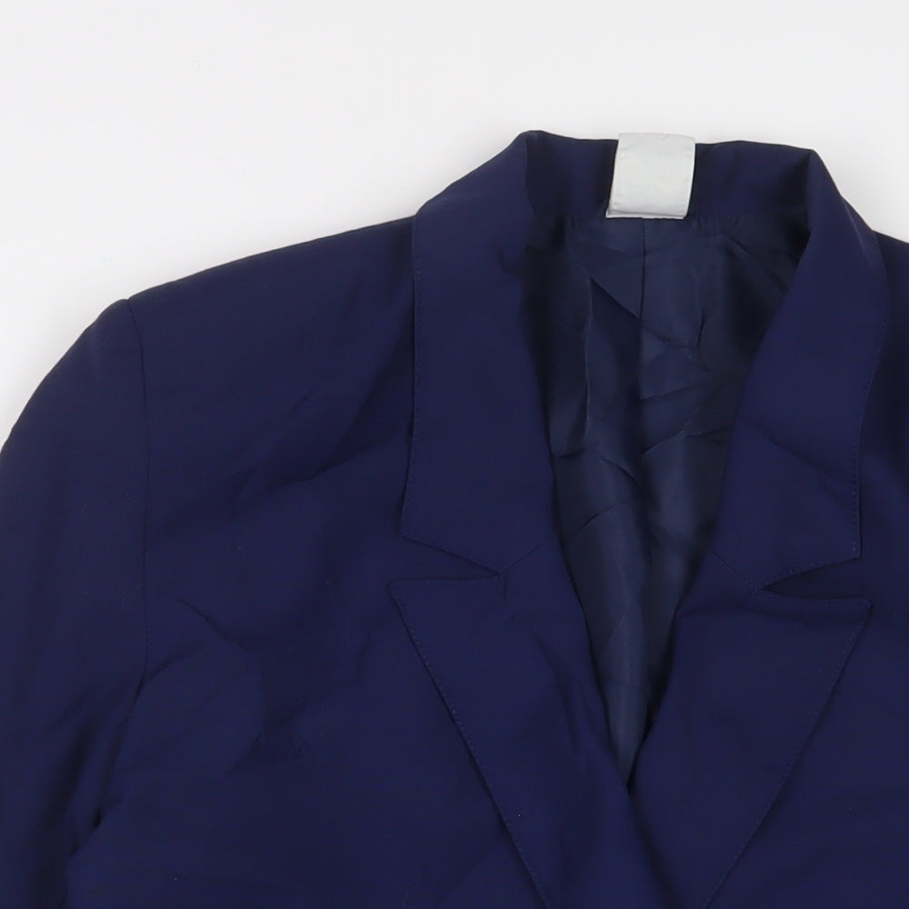 Slimma Womens Blue Jacket Blazer Size 12 Button