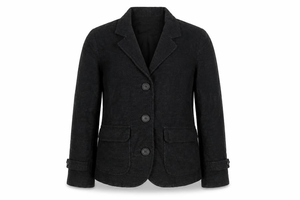 NICOLE FARHI Womens Black Jacket Blazer Size 8 Button