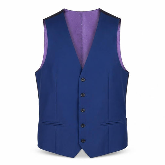 Marc Darcy Mens Blue Polyester Jacket Suit Waistcoat Size 40 Regular