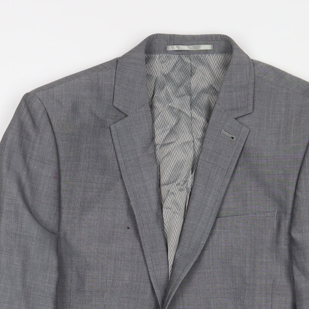 NEXT Mens Grey Wool Jacket Suit Jacket Size 36 Regular