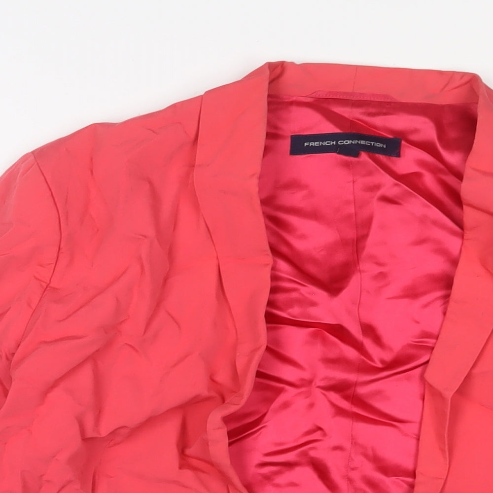French Connection Womens Pink Jacket Blazer Size 14 - Open