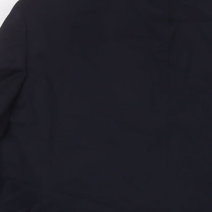 Brand and care label for Autograph men’s blue wool jacket suit jacket, size 46, regular