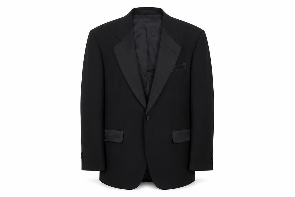 Greenwoods Mens Black Wool Jacket Suit Jacket Size 38 Regular