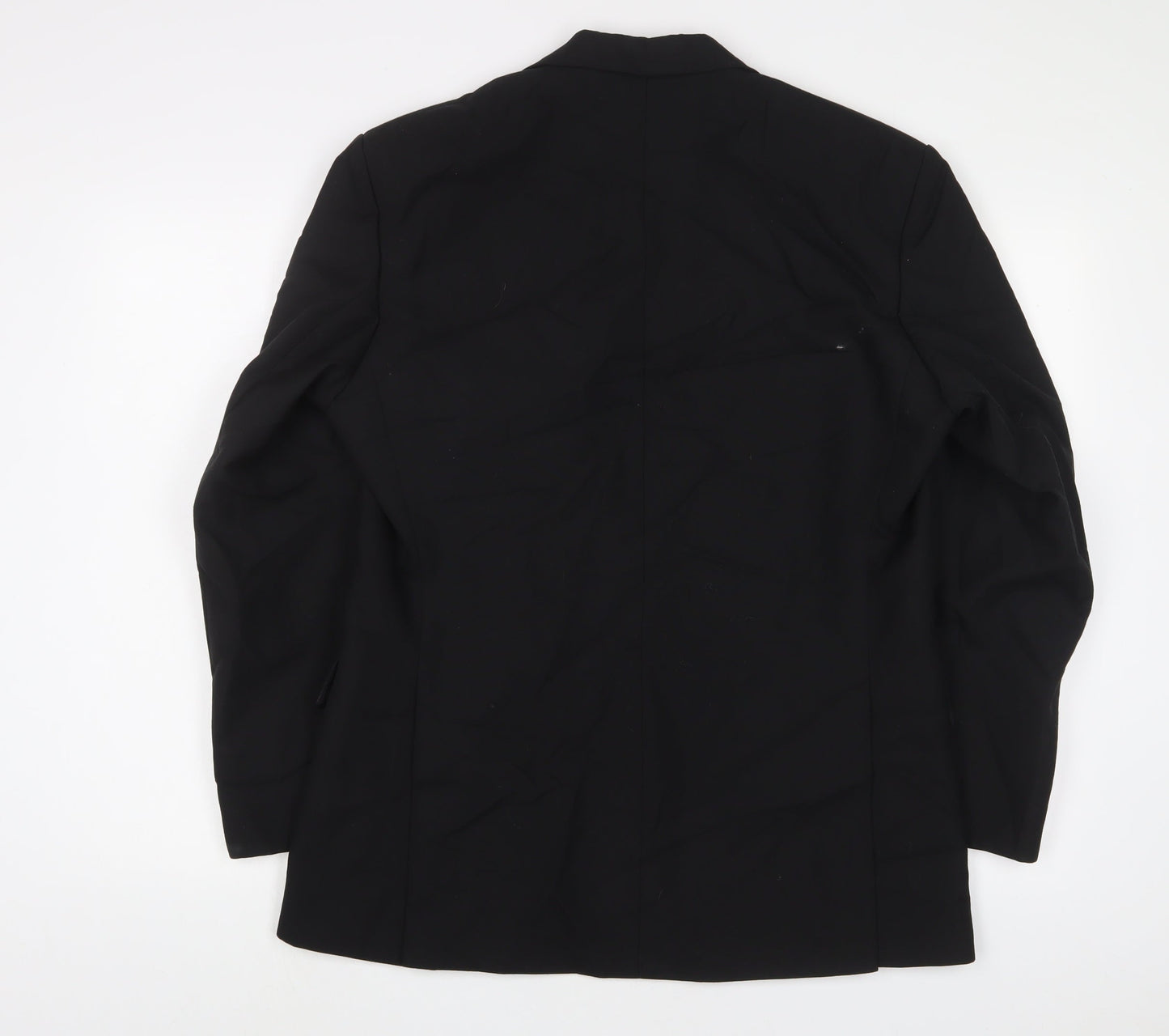 Greenwoods Mens Black Wool Jacket Suit Jacket Size 38 Regular