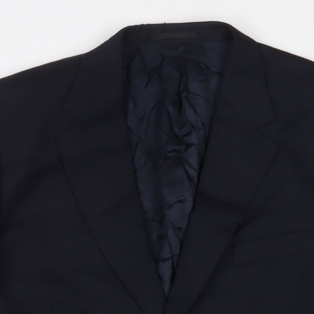 Samuel Slater Mens Black Wool Jacket Suit Jacket Size 42 Regular