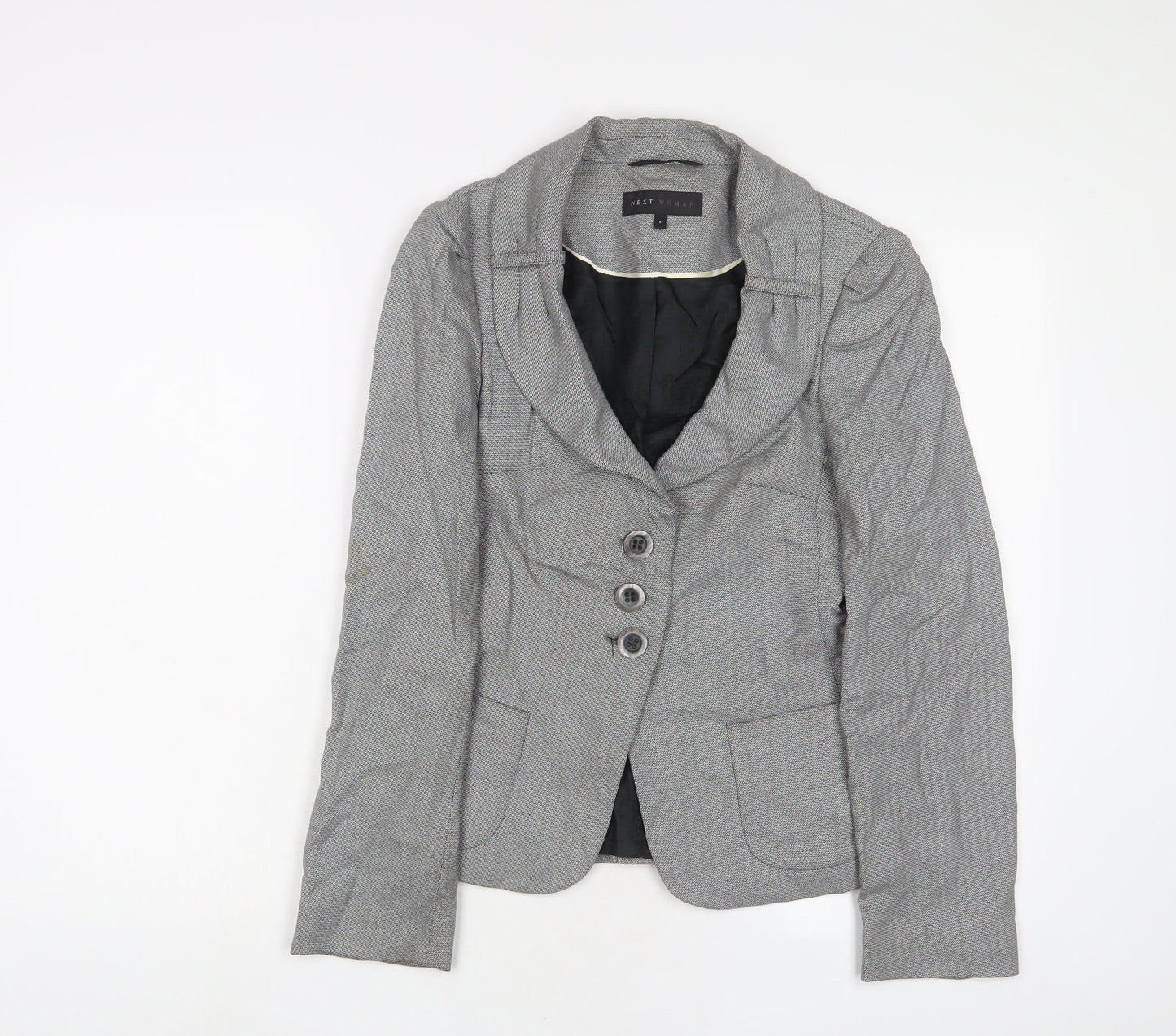 NEXT Womens Grey Jacket Blazer Size 8 Button