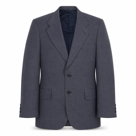 Focus Oneill Mens Blue Plaid Polyester Jacket Suit Jacket Size 38 Regular