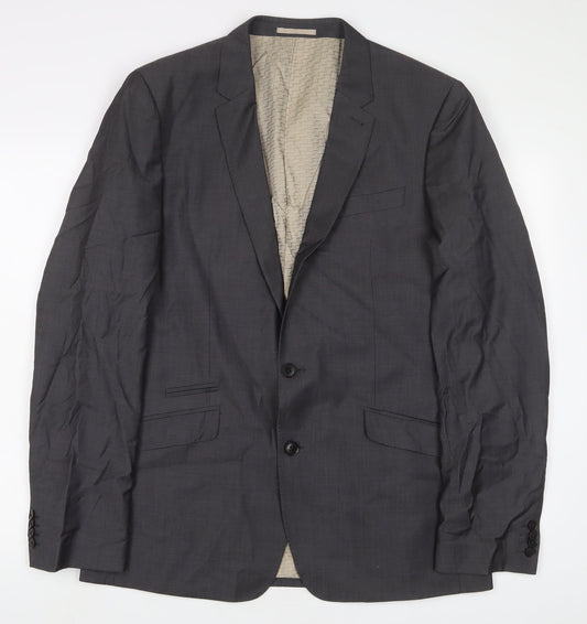 NEXT Mens Grey Wool Jacket Suit Jacket Size 42 Regular
