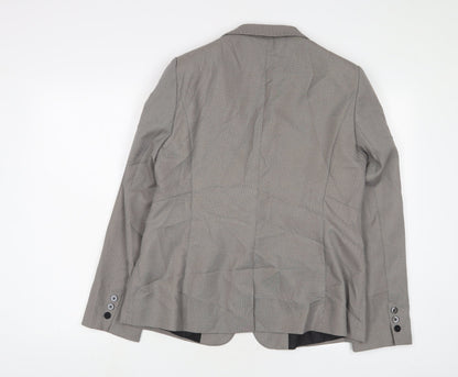 Back view of Linea women’s grey jacket blazer, size UK 16, button