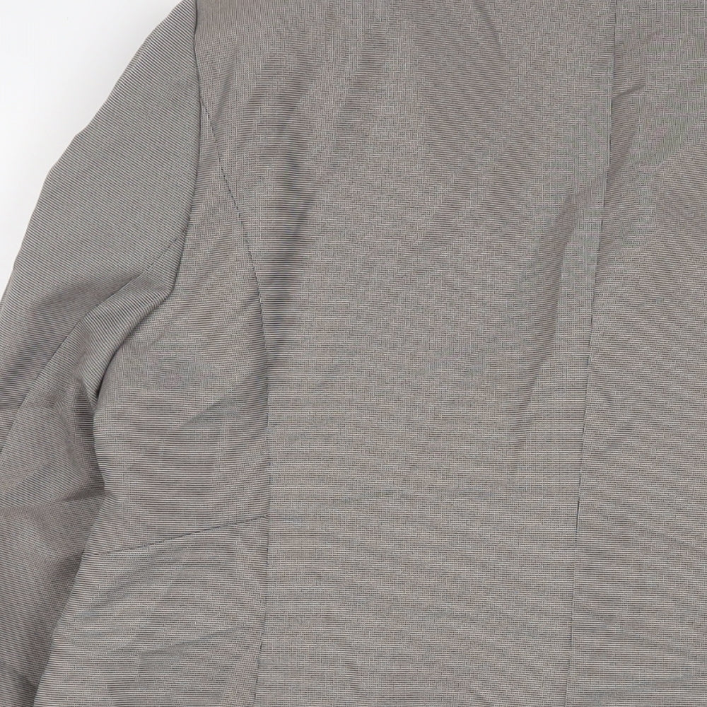 Linea Womens Grey Jacket Blazer Size 16 Button