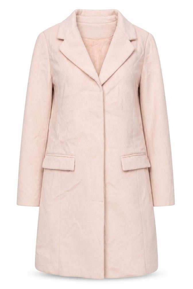 VILA Womens Pink Overcoat Coat Size S Button