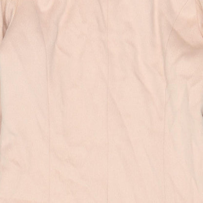 VILA Womens Pink Overcoat Coat Size S Button