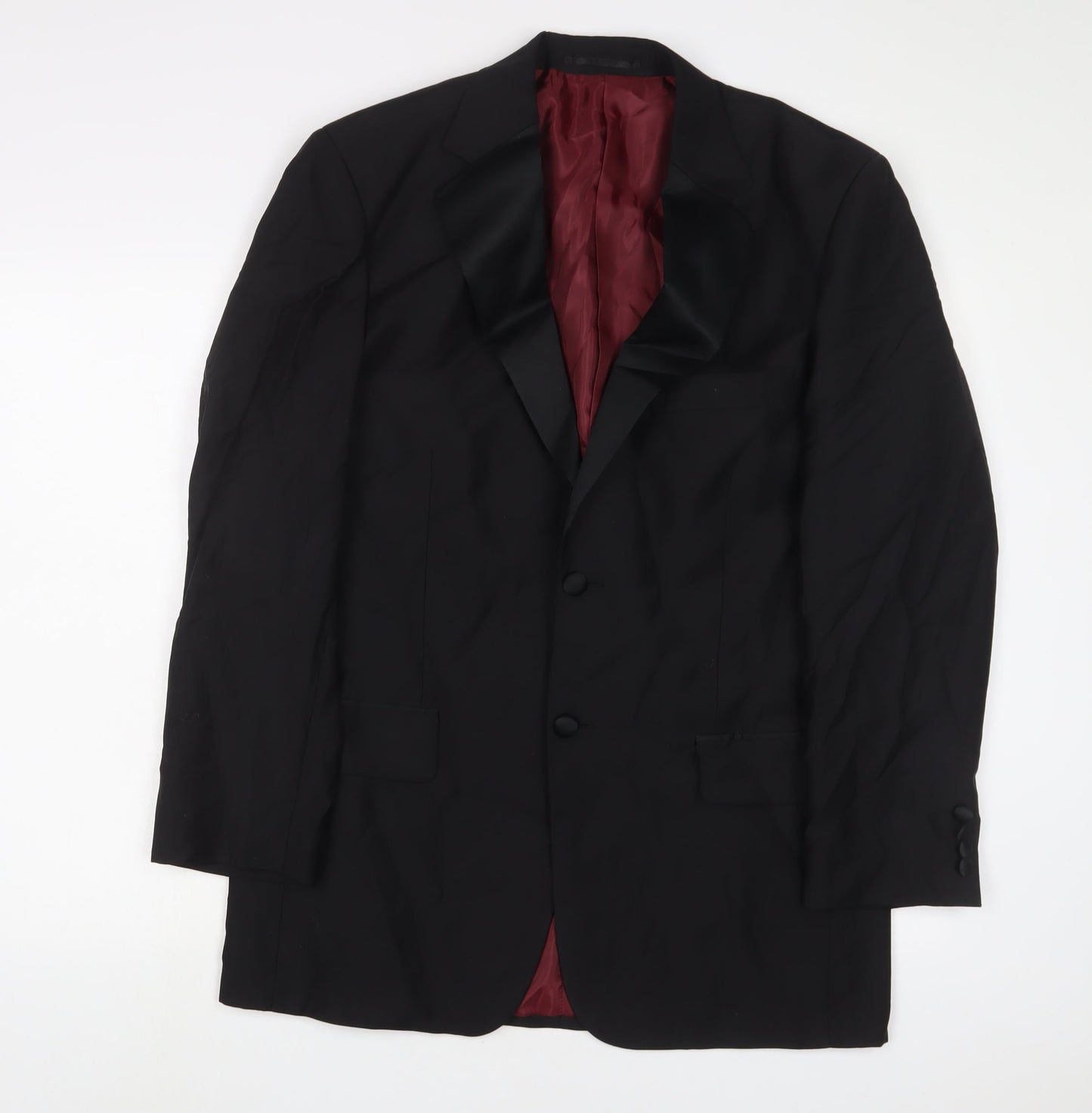SCOTT&TAYLOR Mens Black Wool Jacket Suit Jacket Size 40 Regular