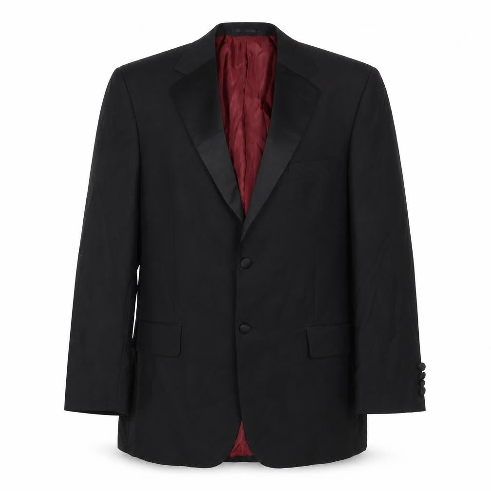 SCOTT&TAYLOR Mens Black Wool Jacket Suit Jacket Size 40 Regular