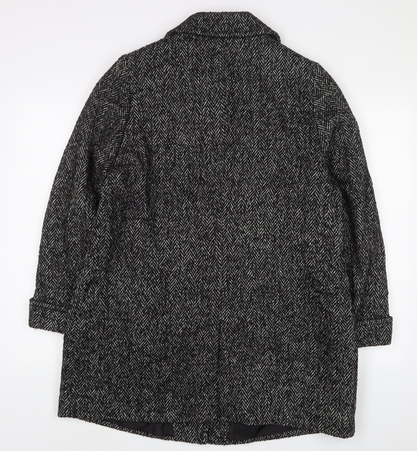 Classic Womens Grey Jacket Coat Size 16 Button