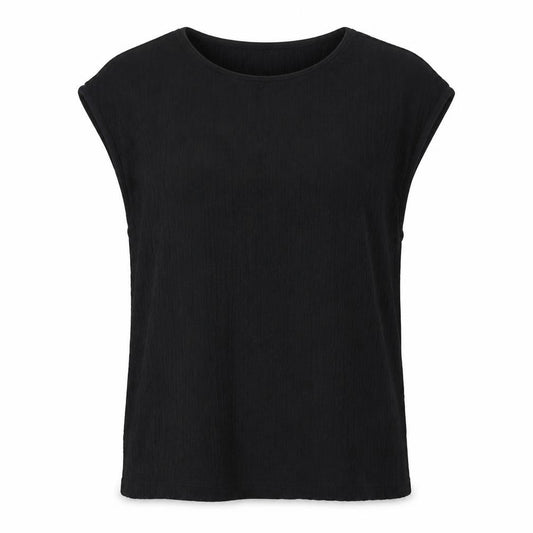 Marks and Spencer Womens Black Polyester Basic Button-Up Size 16 Round Neck