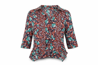 Per Una Womens Multicoloured Polyester Basic Button-Up Size 12 Collared