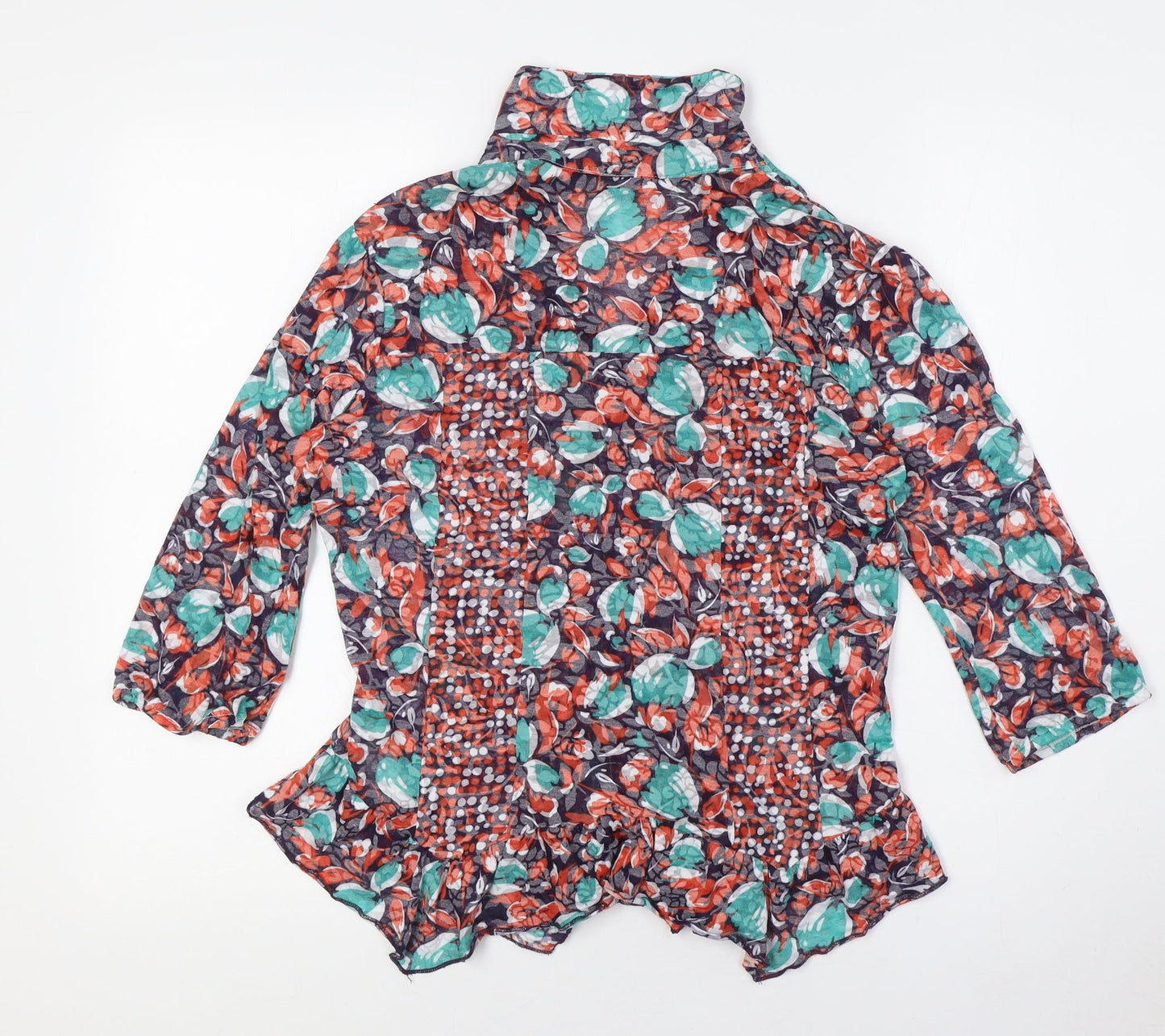 Per Una Womens Multicoloured Polyester Basic Button-Up Size 12 Collared