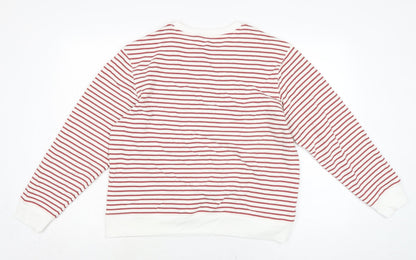 Marks & Spencer Spence Womens White Cotton Pullover Sweatshirt Size M
