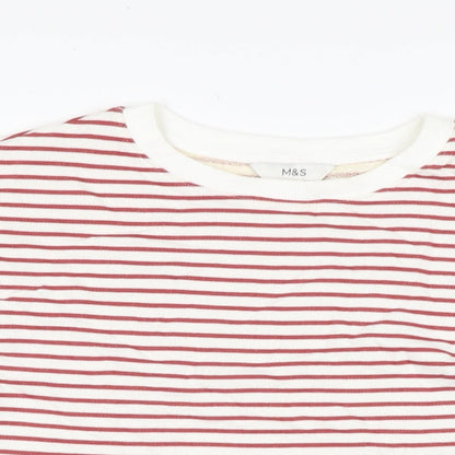Marks & Spencer Spence Womens White Cotton Pullover Sweatshirt Size M