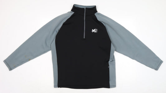 Millet Mens Black Polyester Pullover Casual Size L Mock Neck
