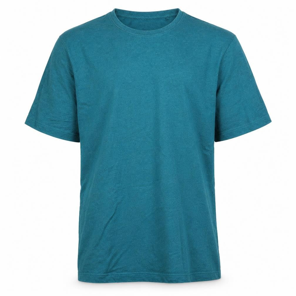Marks & Spencer Mens Green Cotton T-Shirt Size LT Crew Neck